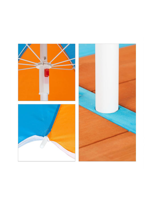 Kids Table Set with Chairs Made of Light Blue Wood Relaxdays