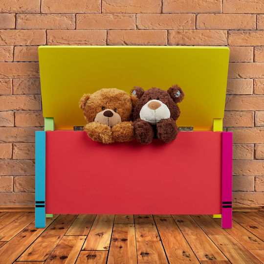 Relaxdays din Țesătură Multicolor 54.5x60x35cm 1buc