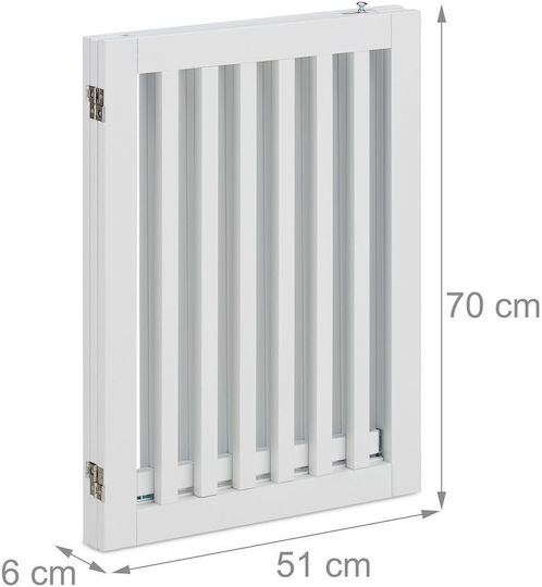 Relaxdays Pliabil Ușă de siguranță din Plastic în Culoare Alb 154x70cm 1buc