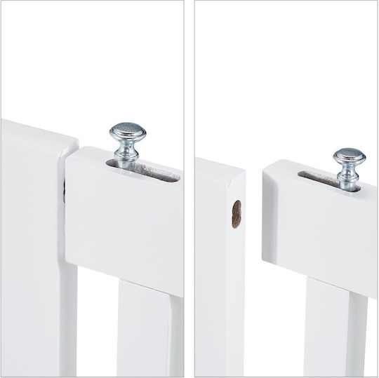Relaxdays Pliabil Ușă de siguranță din Plastic în Culoare Alb 154x70cm 1buc