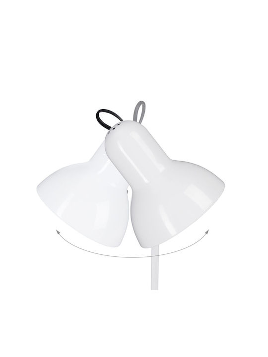 Relaxdays Office Lamp with Flexible Arm for Socket E27 in White Color