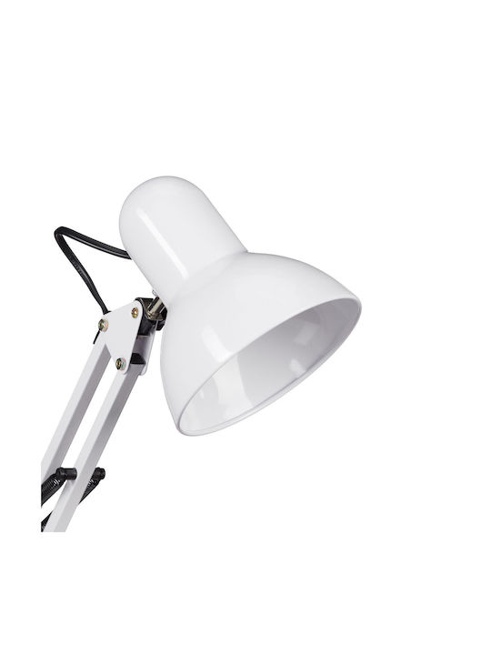 Relaxdays Office Lamp with Flexible Arm for Socket E27 in White Color