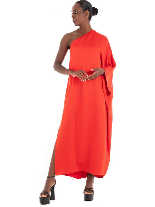 Karl Lagerfeld Satin Evening Red Dress