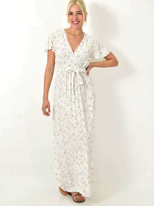 Summer Maxi Dress Wrap Beige