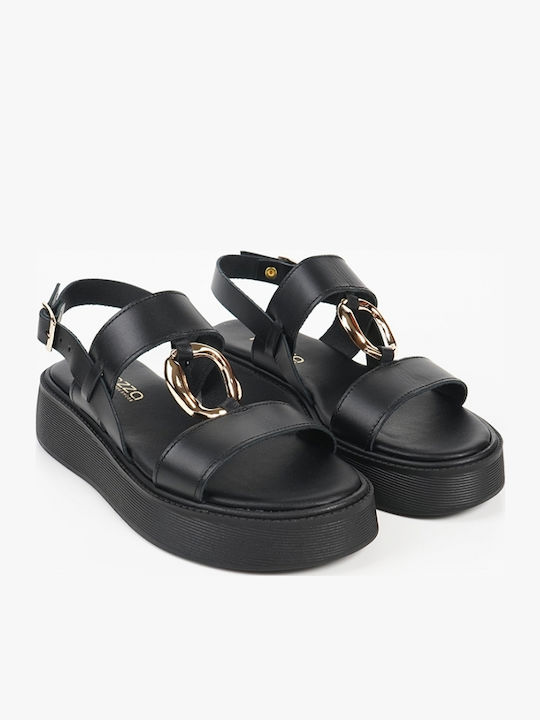 Women's Ankle Strap Platforms Black