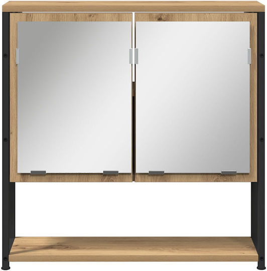 vidaXL Rectangular Bathroom Mirror made of Stainless Steel 60x16cm Brown