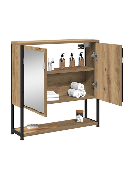 vidaXL Rectangular Bathroom Mirror made of Stainless Steel 60x16cm Brown
