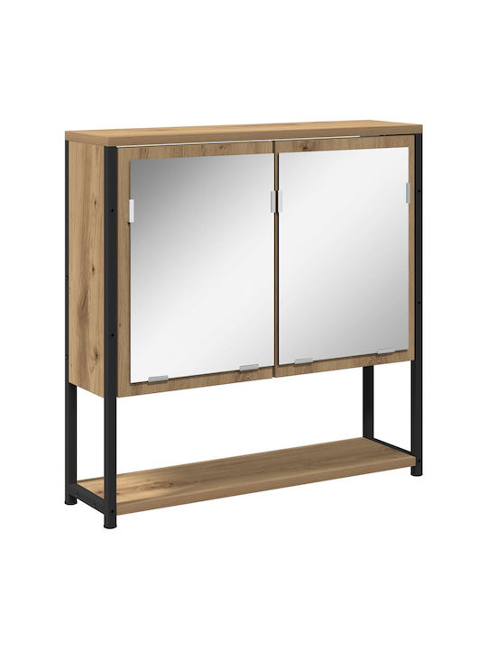 vidaXL Rectangular Bathroom Mirror made of Stainless Steel 60x16cm Brown