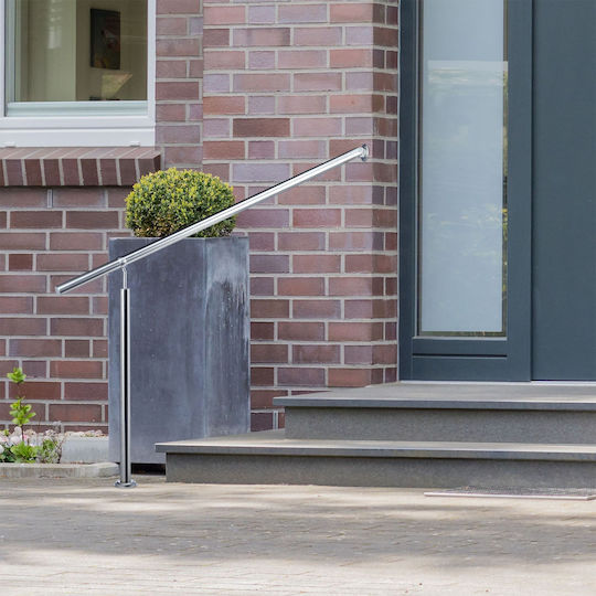 Stainless Steel Balustrade Relaxdays Silver H 80 Cm L 150 Cm