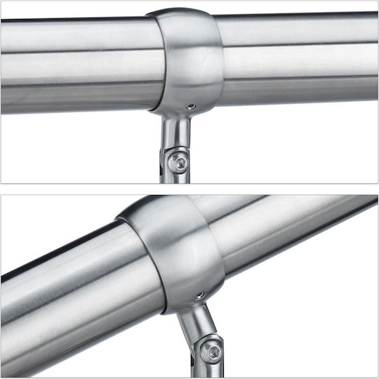 Stainless Steel Balustrade Relaxdays Silver H 80 Cm L 150 Cm