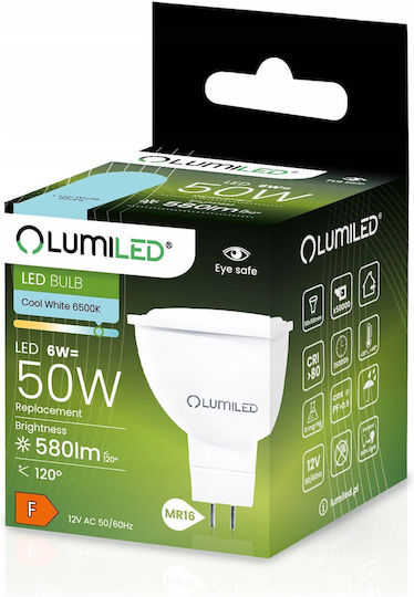 Aigostar Bec LED 6W și Formă MR16 Alb rece 580lm