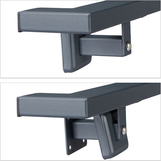 Rectangular Steel Balustrade Relaxdays Anthracite 150 Cm
