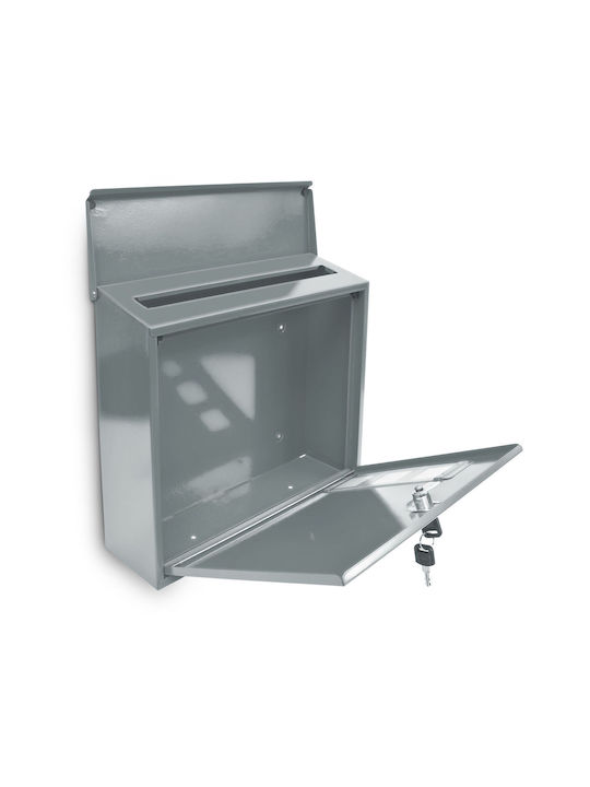 Relaxdays Cutie Poștală pentru Exterior Metalic în Culoarea Gri 34.5x33x10.5cm