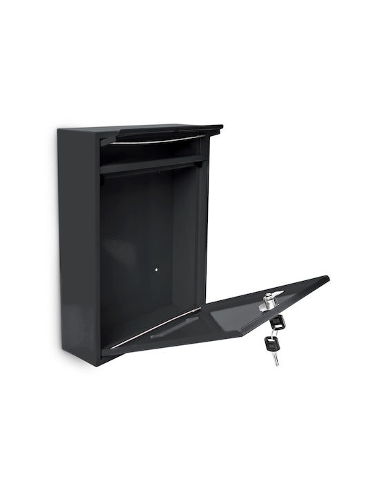 Relaxdays Cutie Poștală pentru Exterior Metalic în Culoarea Negru