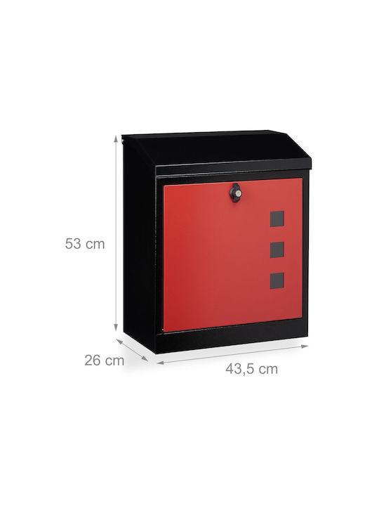Relaxdays Cutie Poștală pentru Exterior Inox în Culoarea Gri 53x43.5x26cm