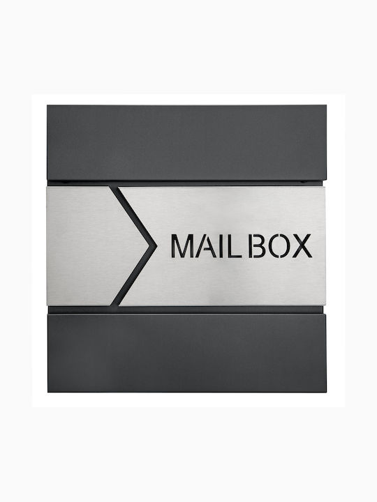 Deuba Cutie Poștală pentru Exterior Inox în Culoarea Gri 37x11x36.5cm