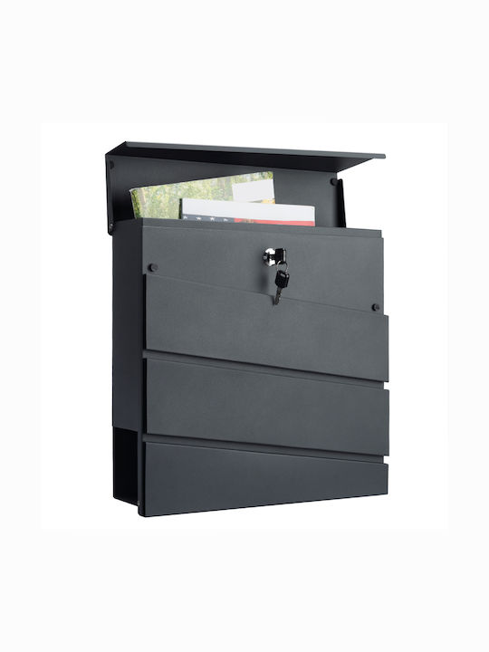 Deuba Cutie Poștală pentru Exterior Inox în Culoarea Gri 37x11x36.5cm