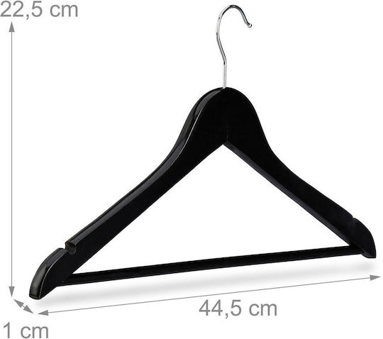 Relaxdays Umeraș pentru Dulap pentru pantaloni Lemn Neagră 30buc