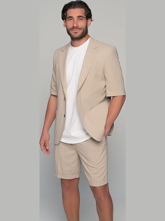 Set Bermuda-Jacke Prestigio Ben Tailor Beige Herren 147426