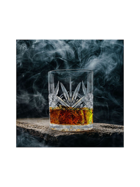 Relaxdays Set de pahare Whiskey din Sticlă în Culoarea Negru 300ml 4buc
