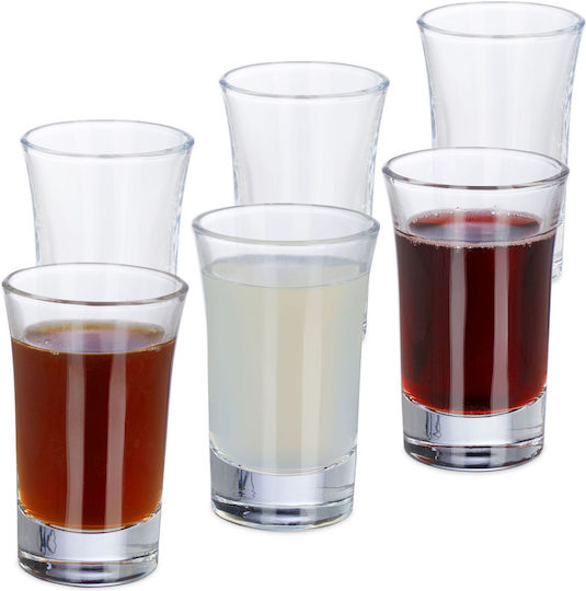 Relaxdays Pahare de shot din Sticlă 40ml 6buc