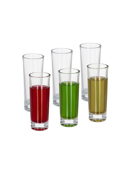 Relaxdays Σφηνοπότηρα από Γυαλί 60ml 6τμχ
