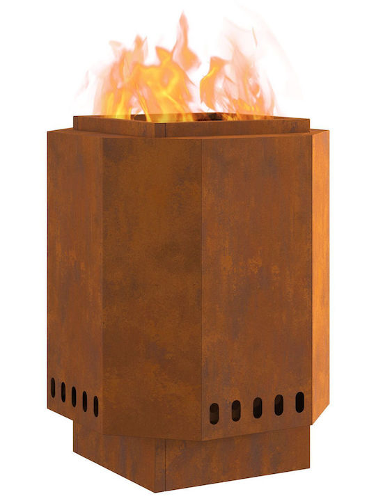 vidaXL Firepit Gray 38x38x51cm