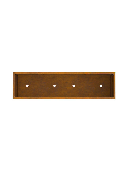 vidaXL Γλάστρα Μεταλλική Brown 100x26x82εκ.