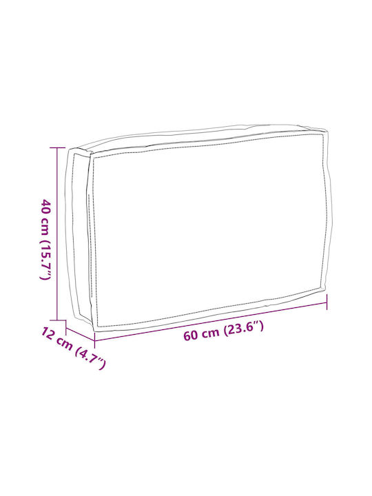 vidaXL Pernă De Bancă Pentru Perne Pentru Scaune De Grădină Cu Spătar Antracit 40x60cm
