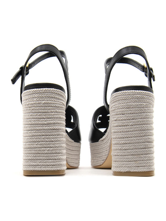 Leather Sandals Black