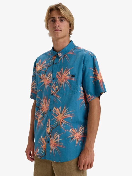 Sundays Short-sleeved Linen Shirt Glacier Blue