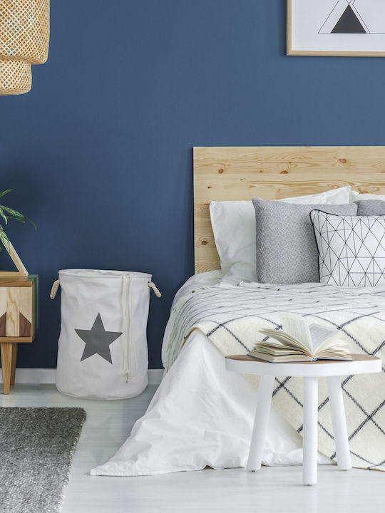 Relaxdays Wäschekorb Stoff Klappbar 60lt Weiß