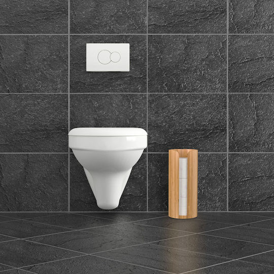 Relaxdays Paper Holder Bamboo