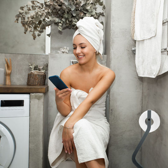 Relaxdays Държач за хартия Пластмаса Сив 4052025468798