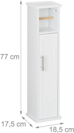Relaxdays Suport de hârtie Metal Albă 4052025462758