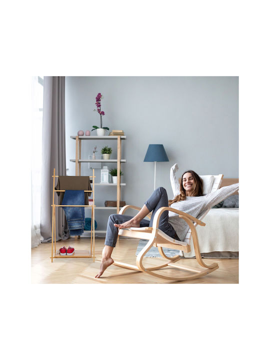 Relaxdays Поставка за дрехи Баня Единичен ​31.5x31.5см Кафяв