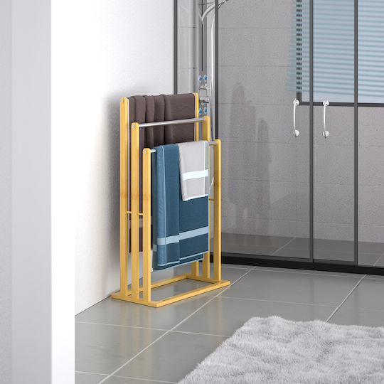 Deuba Поставка за дрехи Баня Единичен ​46x24см Inox Сив