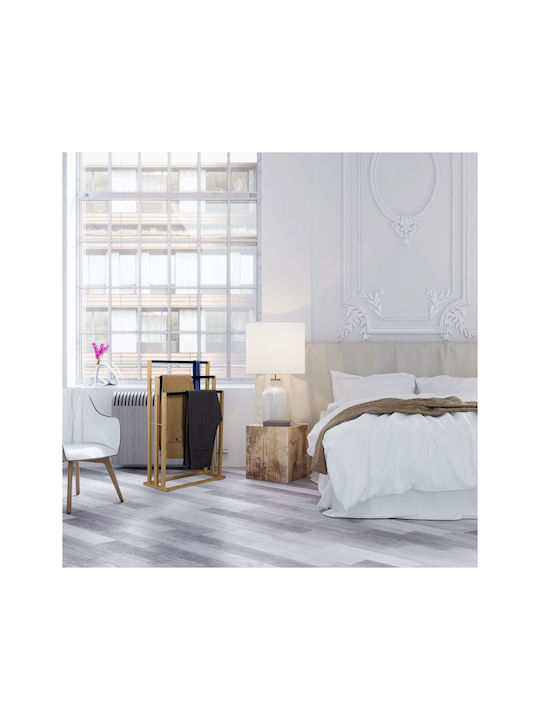 Relaxdays Freistehender Kleiderständer Badezimmer Einzeln ​24x24cm Schwarz