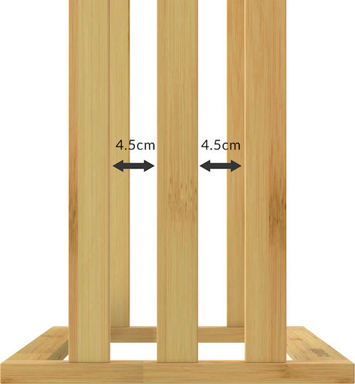 Deuba Поставка за дрехи Баня Единичен ​46x24см Inox Сив