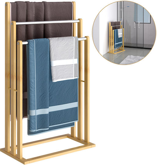 Deuba Поставка за дрехи Баня Единичен ​46x24см Inox Сив