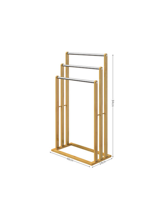 Deuba Raft de haine de Baie Simplu ​46x24cm Inox Gri