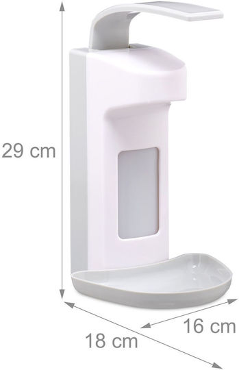 Relaxdays Montat pe perete Dispenser Plastic Alb 500ml