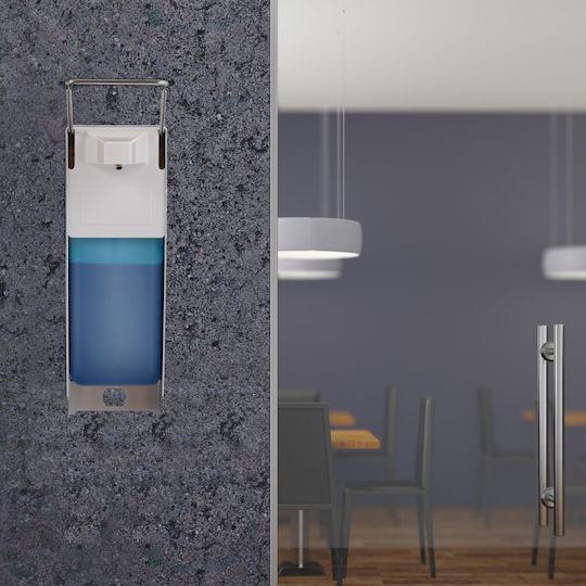 Relaxdays Wall-mounted Dispenser Metallic White 1000ml