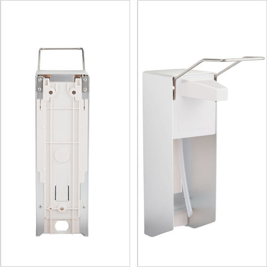 Relaxdays Wall-mounted Dispenser Metallic White 1000ml