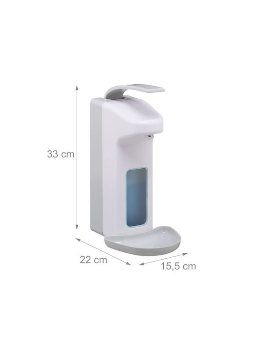 Relaxdays Spender Kunststoff Weiß 1000ml