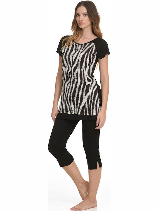 Zen Intimates Summer Women's Pyjama Set Black