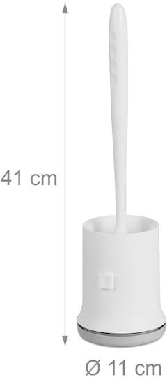 Relaxdays Plastic Toilet Brush White