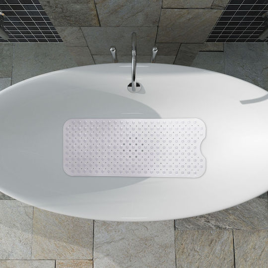 Relaxdays Antiderapant pentru cadă cu ventuze Transparent 39x97εκ.