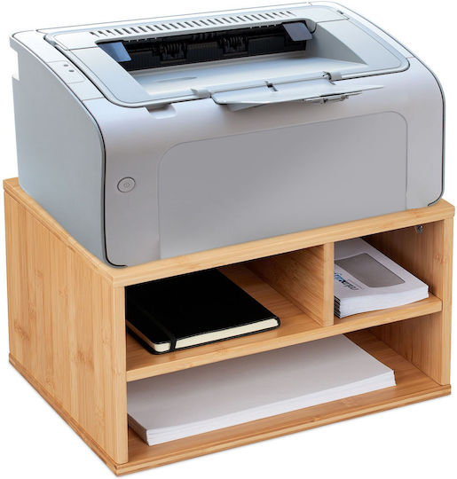 Bamboo Desk Organizer Printer Stand 22 X 40 X 30 Cm