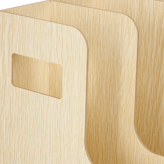 Desk Organizer Made Mdf 27 X 24 X 31.5 Cm Light Brown